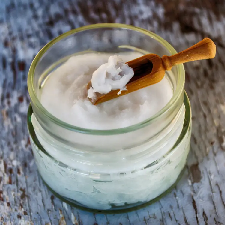 jar of white shea butter