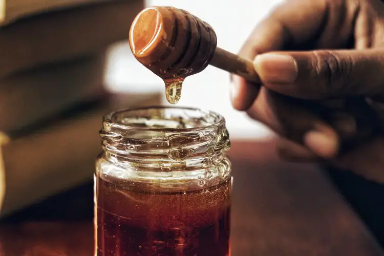 honey from a jar