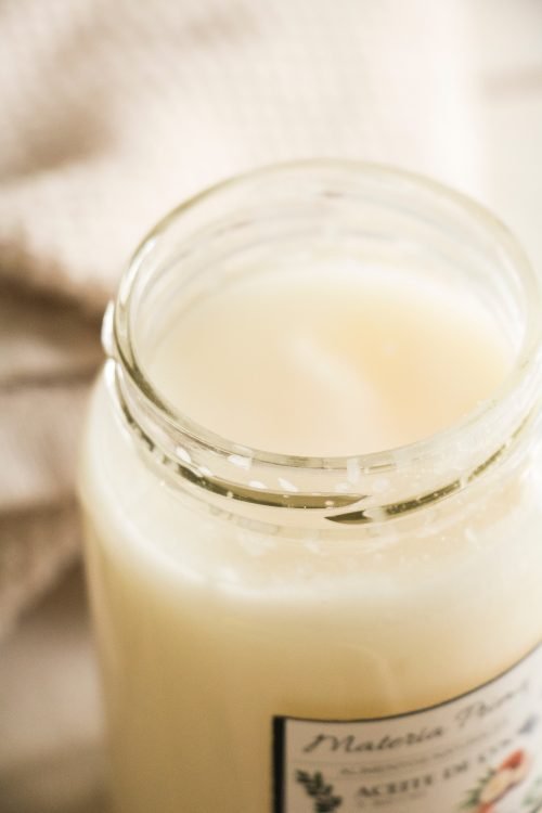 clear glass jar with white liquid