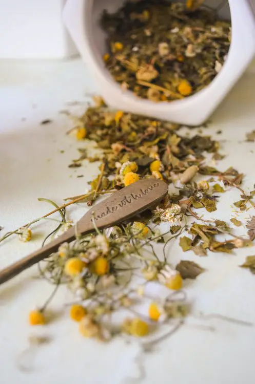 Chamomile tea - made w/ love.