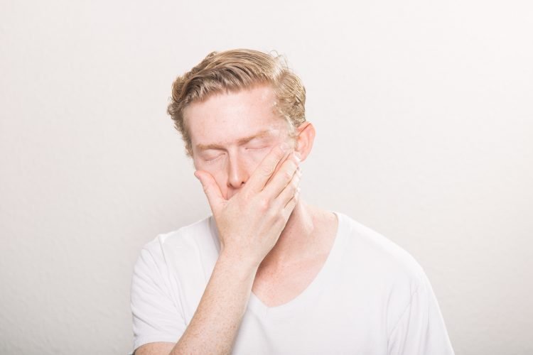 man with acid reflux